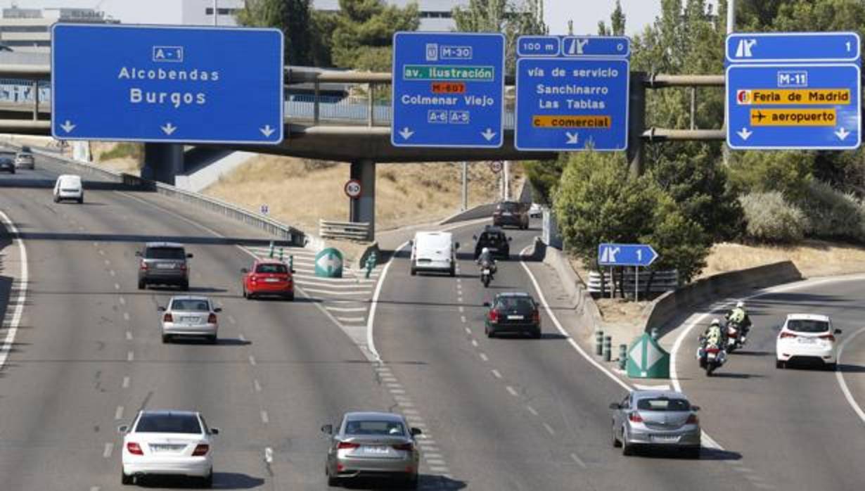 Estado de la circulación en la salida de Madrid