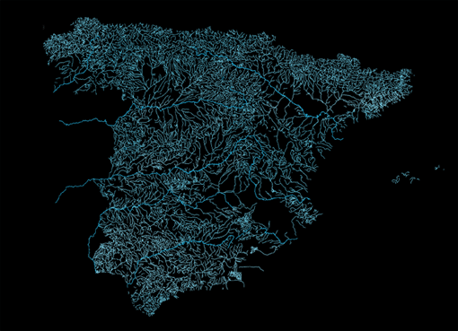Principales ríos y afluentes de España