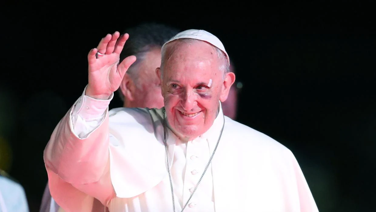 El Papa Francisco, durante su último acto en Colombia