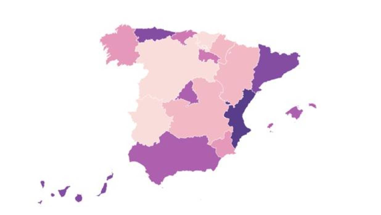 ¿Cuáles son las regiones españolas donde los matrimonios duran menos?
