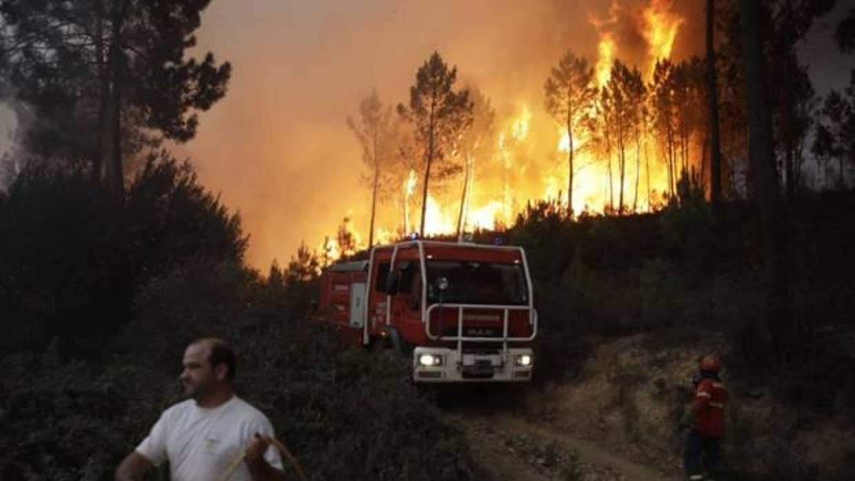 Incendio en Ca village, Pombal, en el centro de Portugal