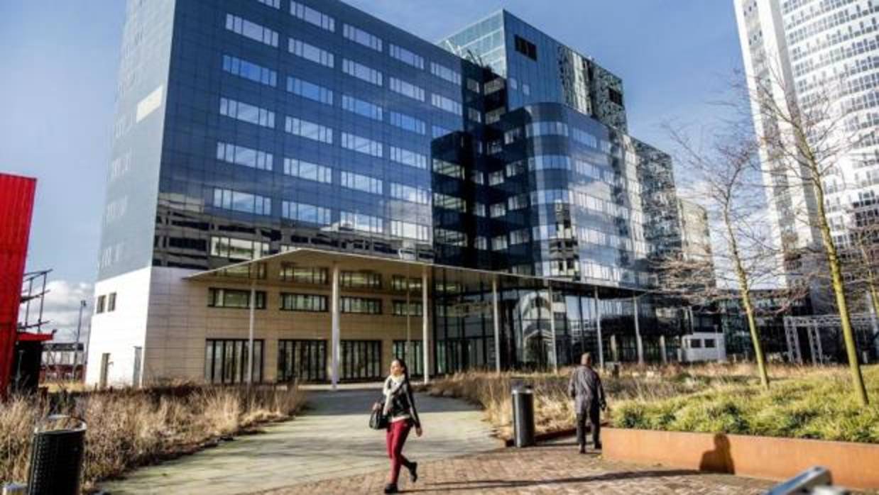 Vista exterior del edificio Spark, la acomodación temporal para la Agencia Europea del Medicamento (EMA, por sus siglas en inglés), en Ámsterdam (Holanda)