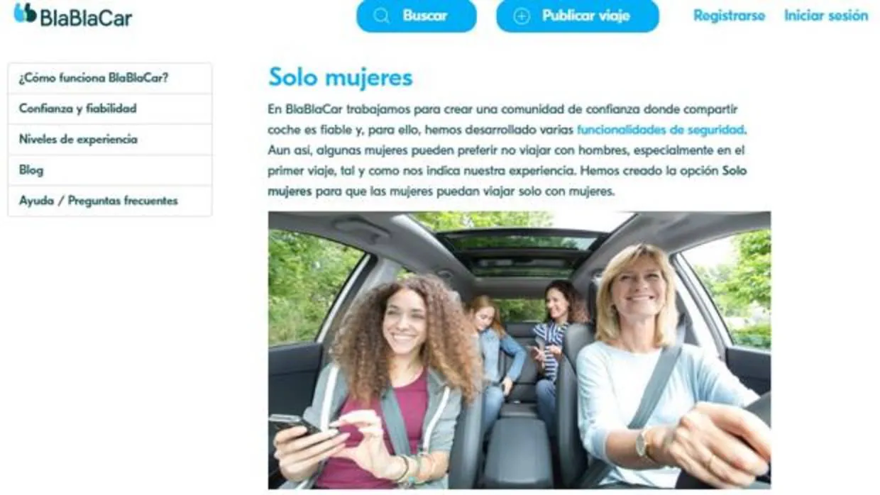 BlaBlaCar lanza viajes compartidos sólo por y para mujeres