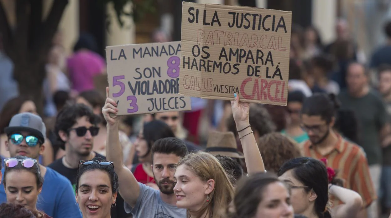 Imagen de archivo de una manifestación contra la sentencia de La Manada