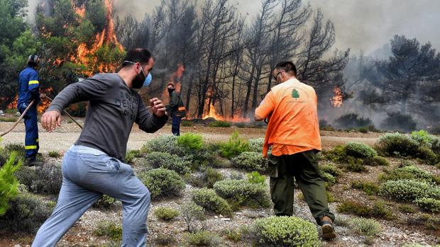 Continúa la búsqueda desesperada de los desaparecidos en los incendios de Grecia