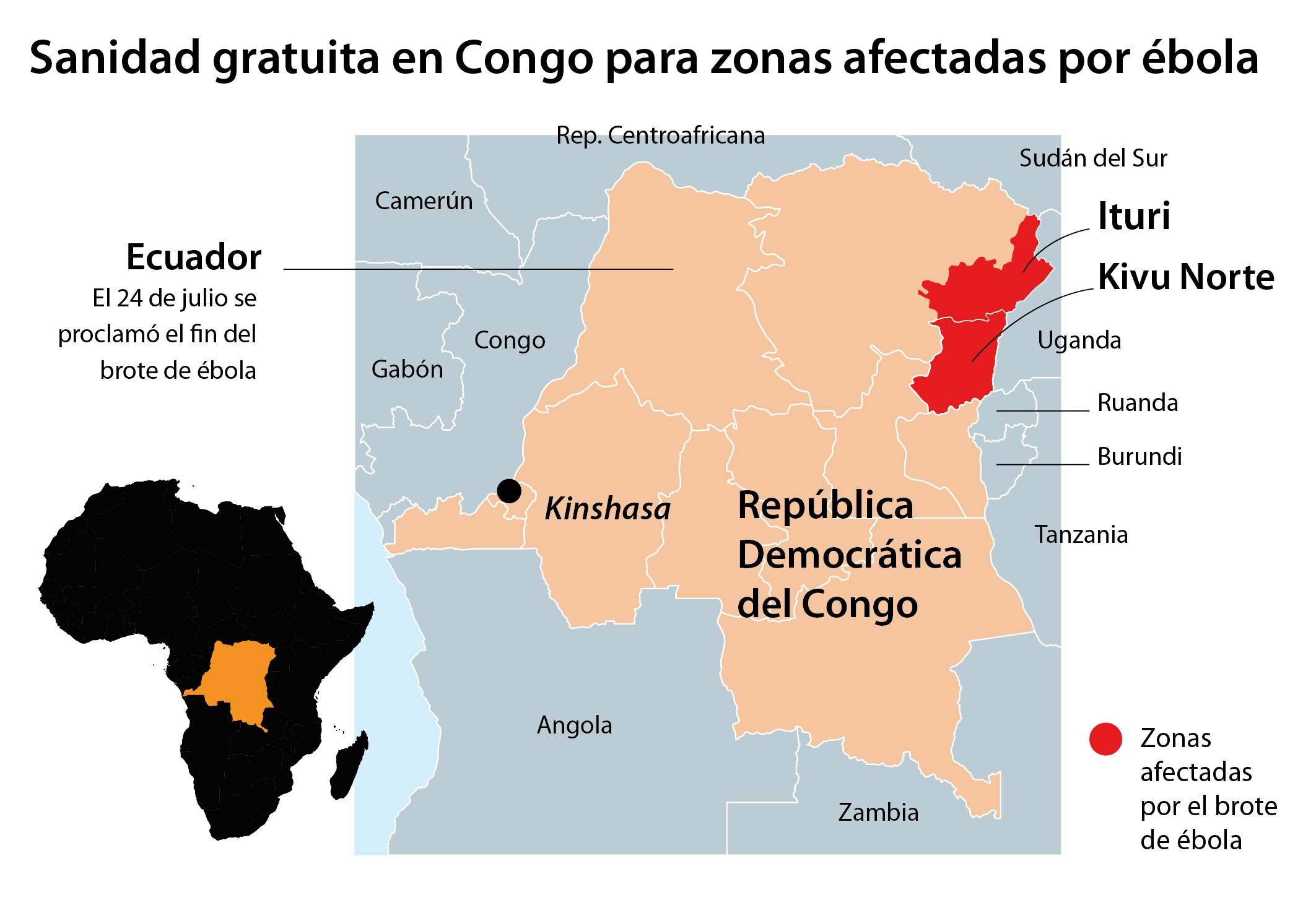 El conflicto armado dificultará la lucha contra el ébola en la República Democrática del Congo