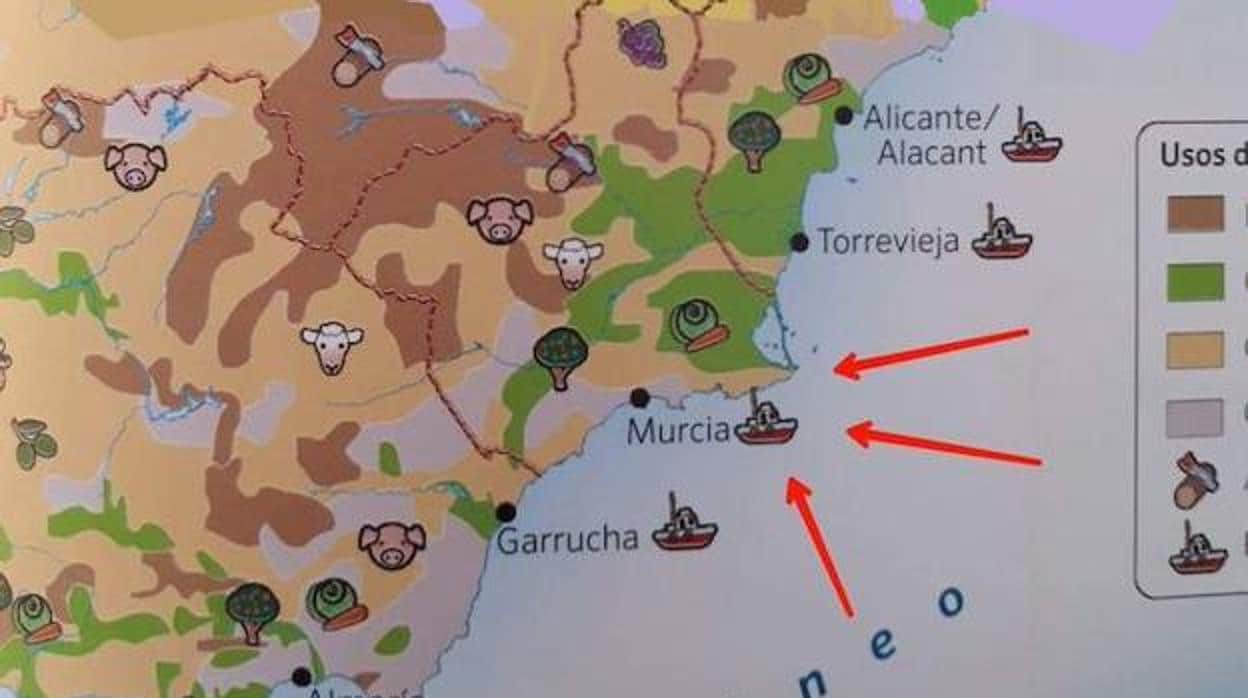 Indignación por los errores de los libros de Primaria: Cartagena no existe y Murcia tiene puerto