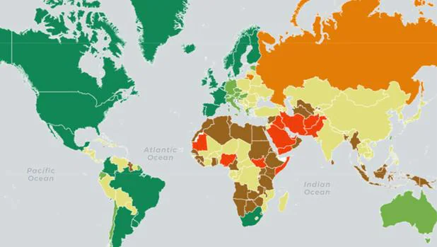El mapa que muestra los países donde todavía se persigue la homosexualidad