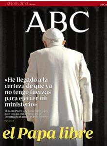 En 2012, durante su viaje a México Benedicto XVI toma la decisión de retirarse, aunque no lo anuncia hasta un año después. ABC se hizo eco en portada en febrero de 2013 de ese momento histórico.