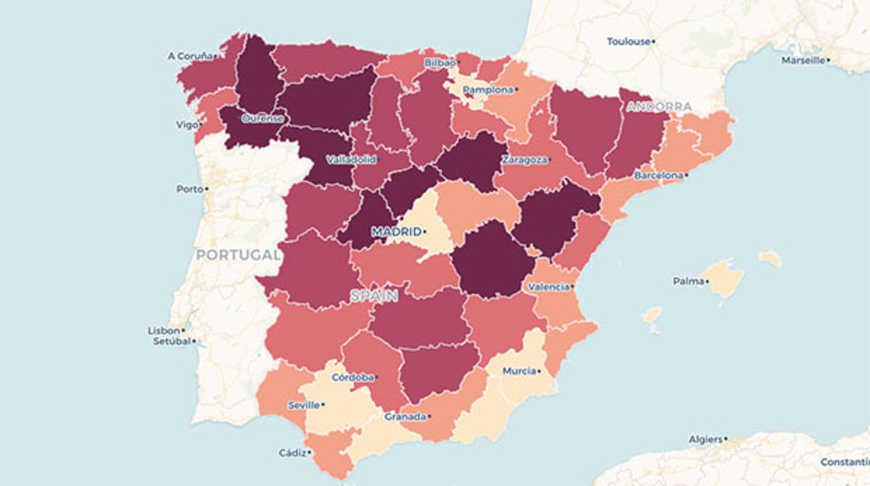 Asturias perderá 141.000 habitantes antes de 2033;  La Coruña, 117.000: así será la España que se desangra por los costados