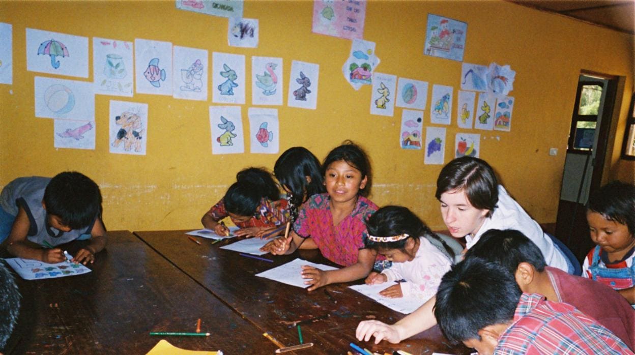 Un aula de primaria en Guatemala