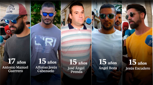 ¿Cuántos años va a estar ahora en prisión cada miembro de la Manada?