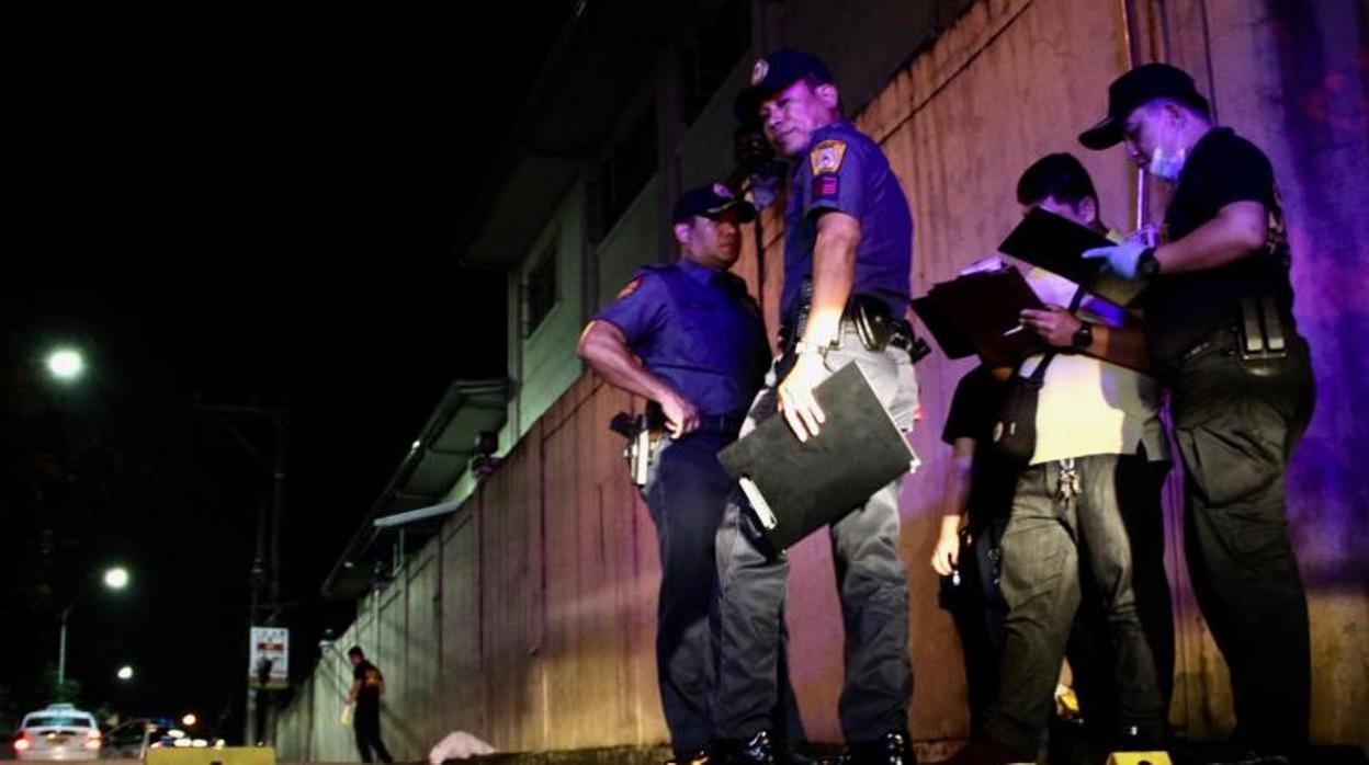 Equipo de investigación de la Policía en Manila
