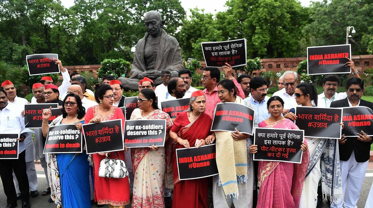 Imagen de archivo de una manifestación en India por una violación