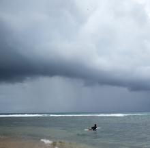 Patillas, en Puerto Rico. Los cielos ya están cubiertos por la tormenta