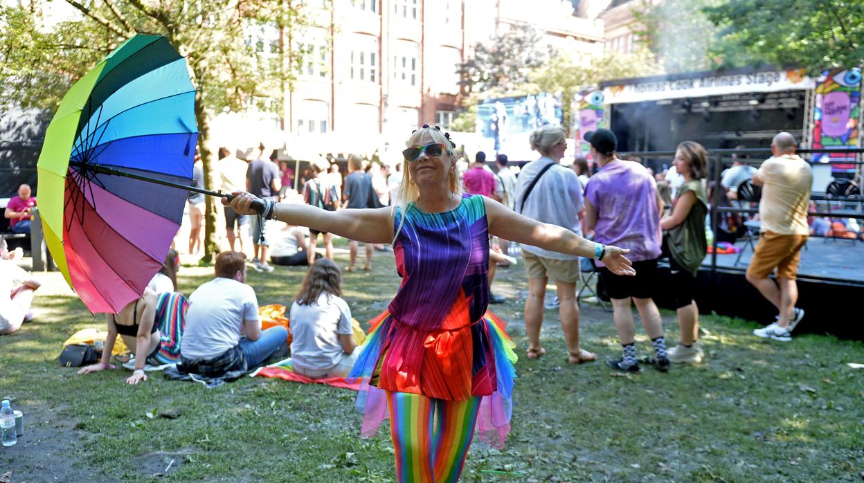 Una participante del festival Pride en Manchester