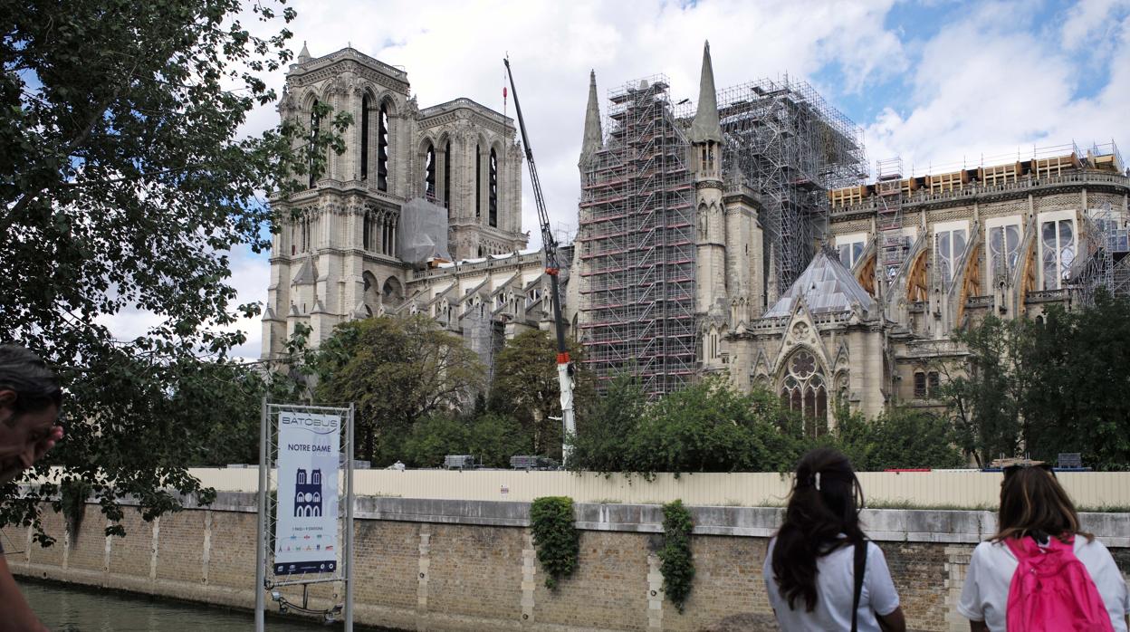 La catedral de Notre Dame en obras tras el incendio