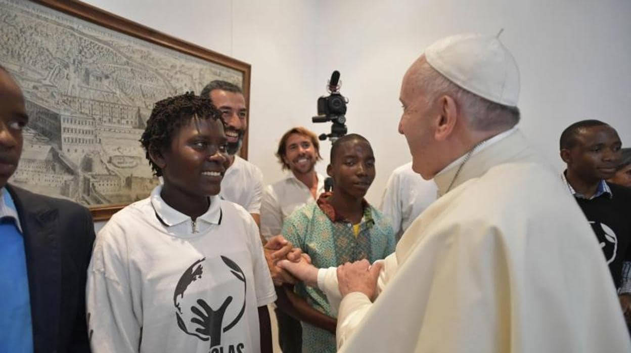 El Papa Francisco dutante su visita en Mozambique