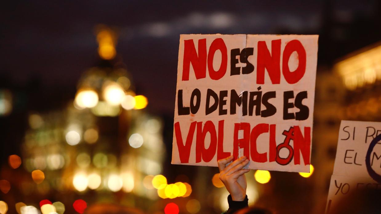 Cartel en la manifestación feminista por el 8M