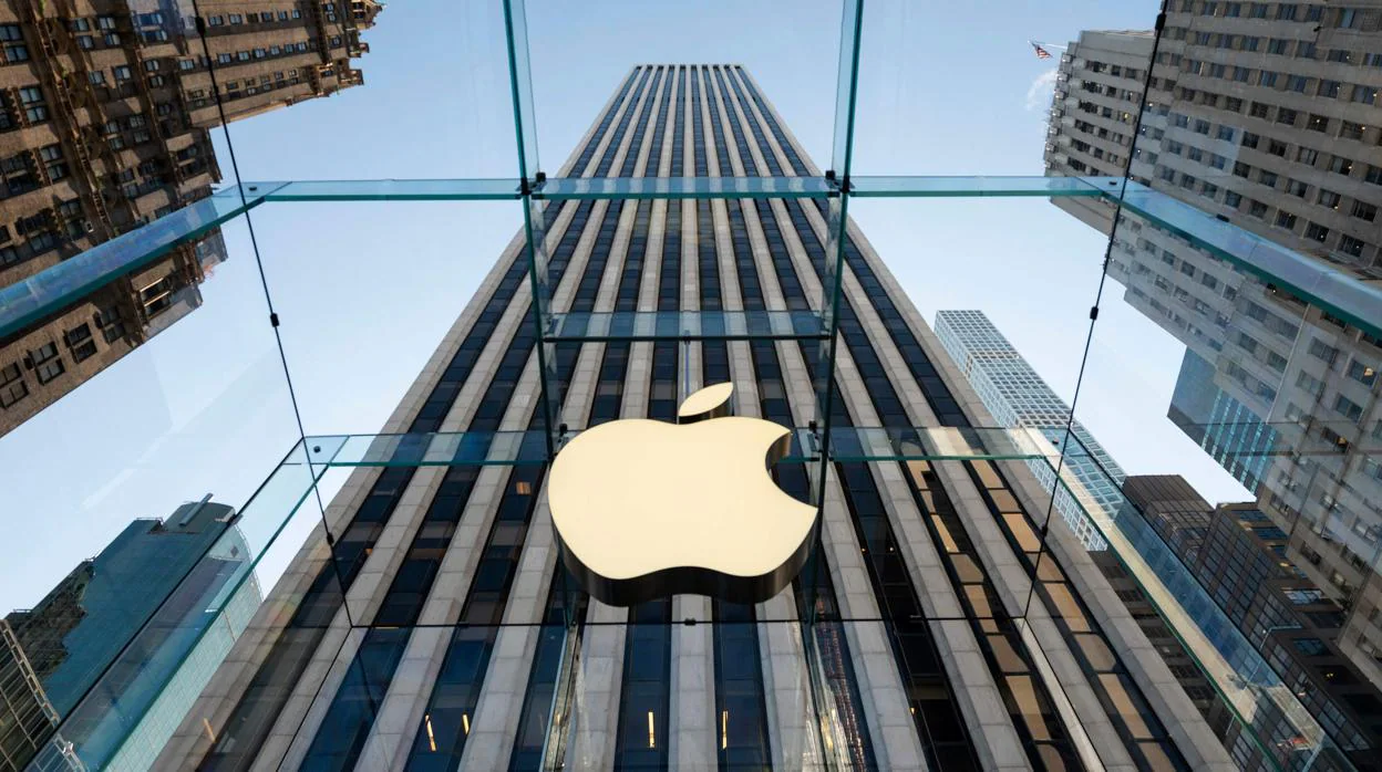 Vista exterior de las oficinas de Apple en Nueva York