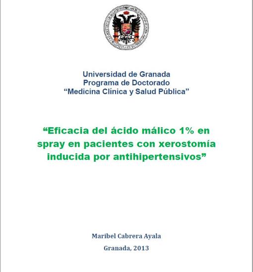 Portada de la tesis de Maribel Cabrera