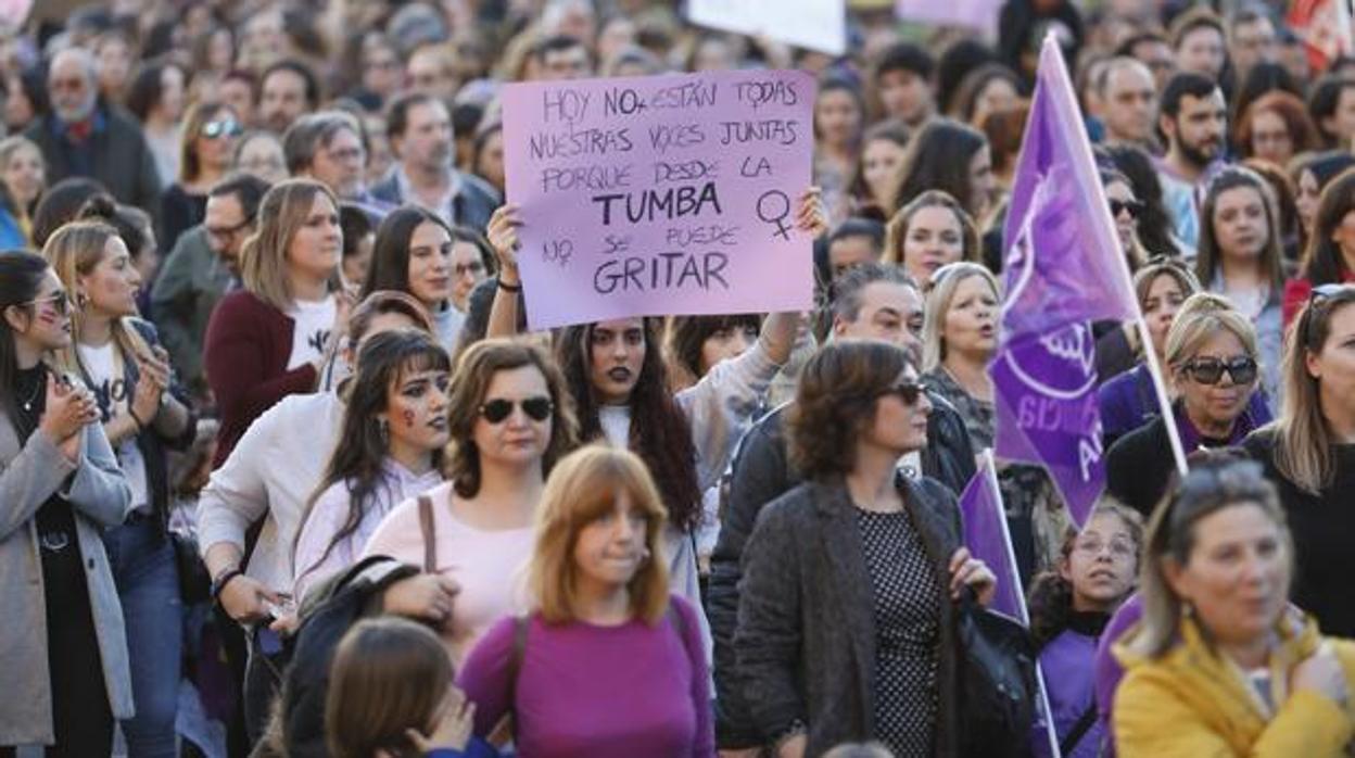 Imagen de archivo de una manifestación contra la violencia machista