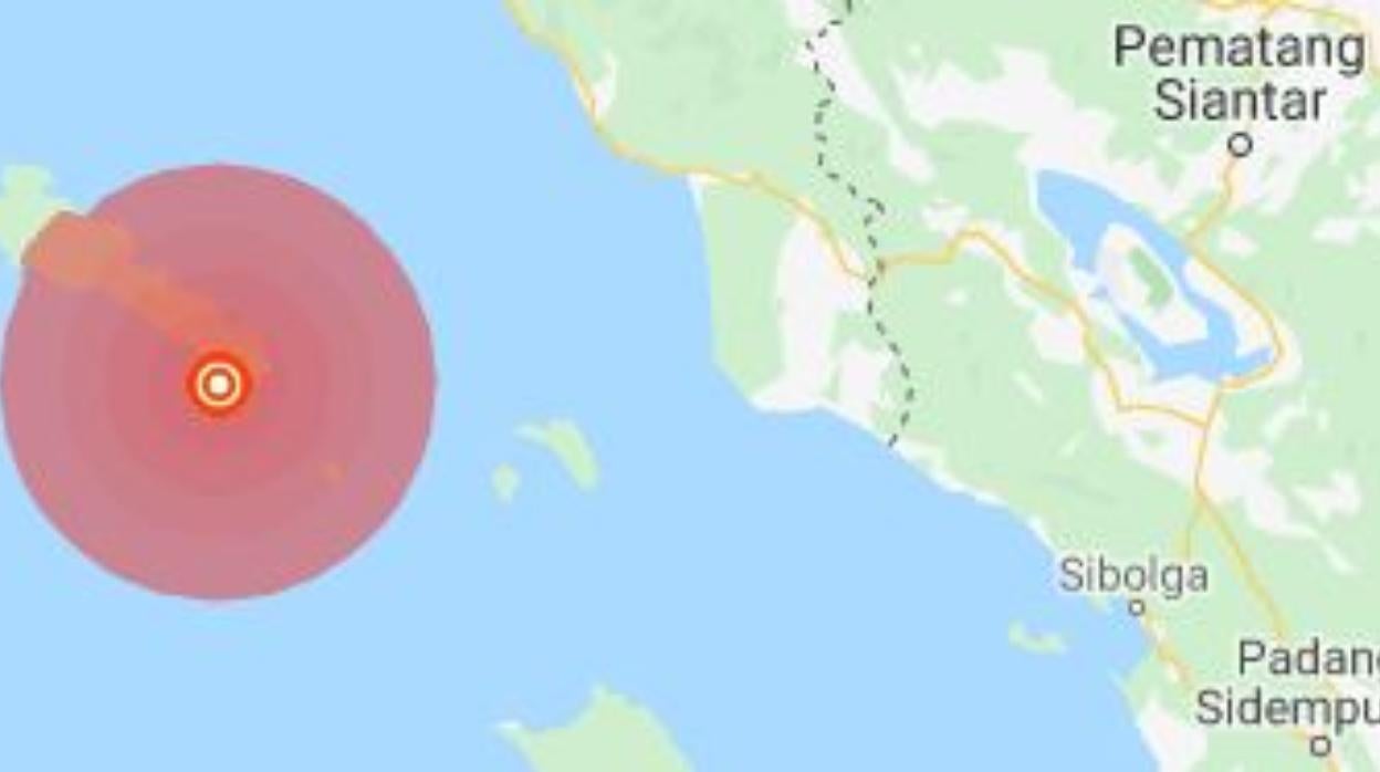 El Servicio Geológico de Estados Unidos situó el hipocentro a 20 km. bajo el lecho marinoGOOGLE