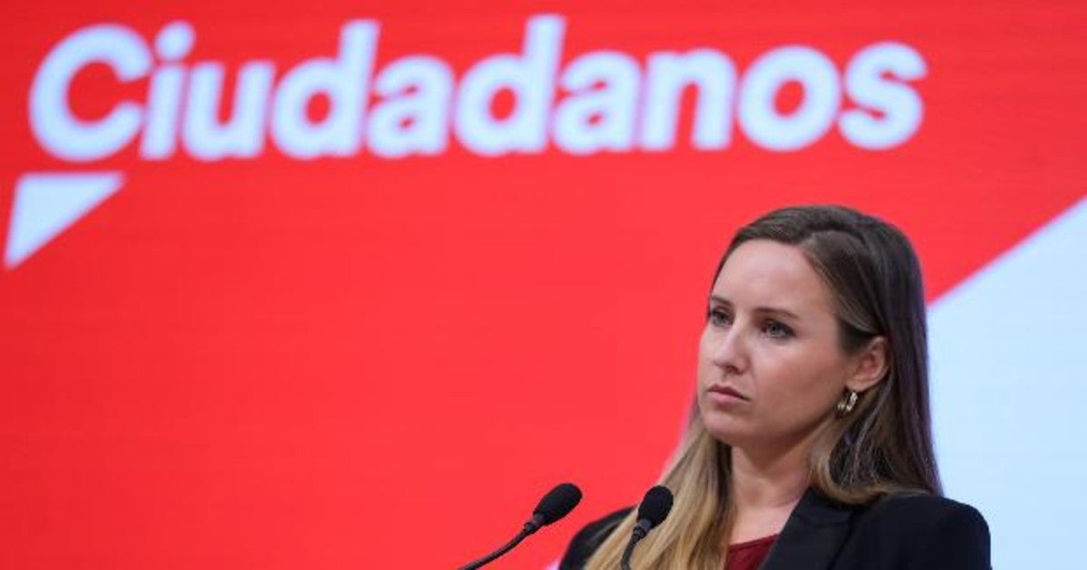 La portavoz de la gestora de Ciudadanos, Melisa Rodríguez, en una rueda de prensa