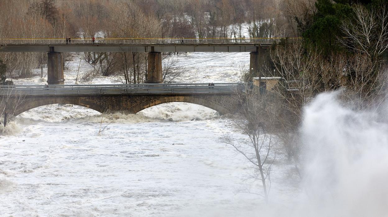 El río Ter, a su paso por la presa del Pasteral en el municipio de La Cellera de Ter (Gerona)