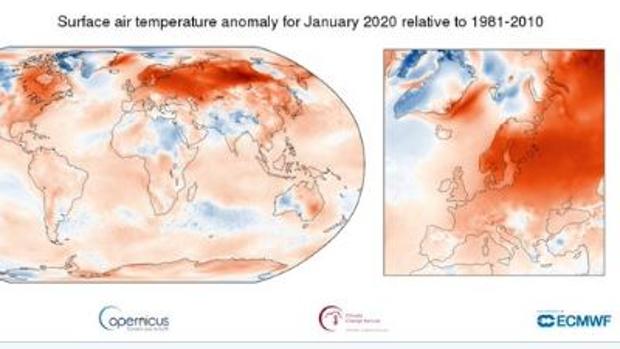 El pasado enero fue el más cálido jamás registrado