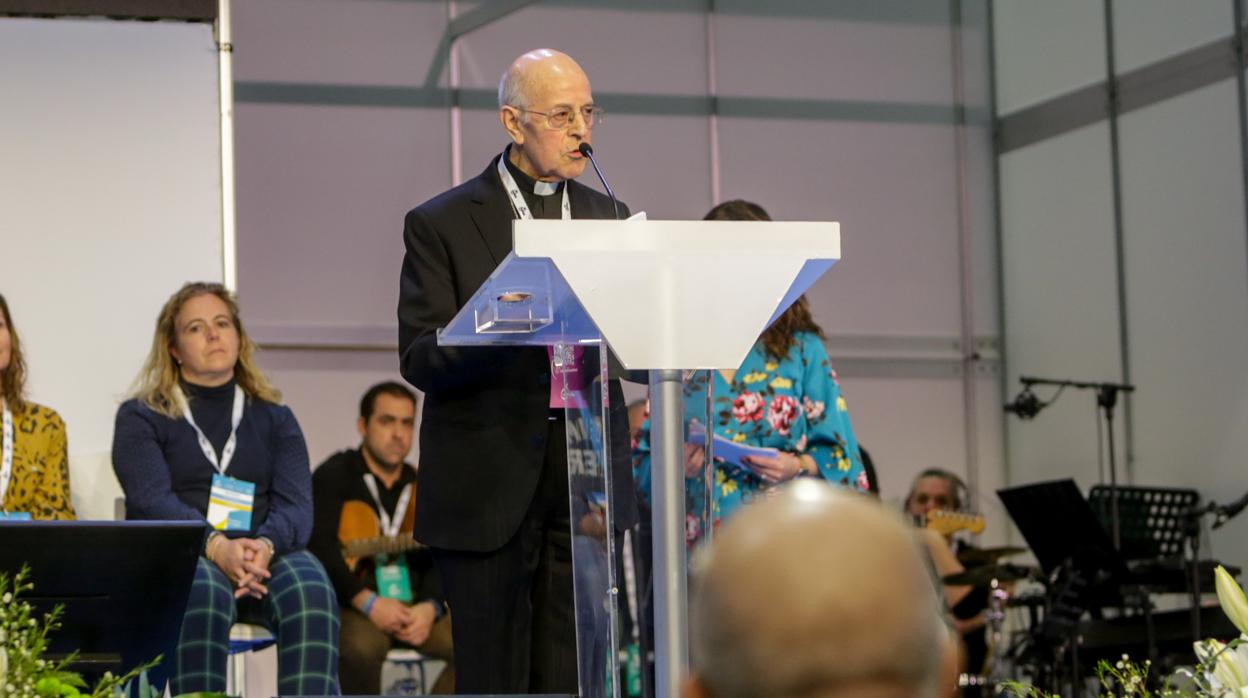 El cardenal Ricardo Blázquez, el viernes, durante la inauguración del Congreso