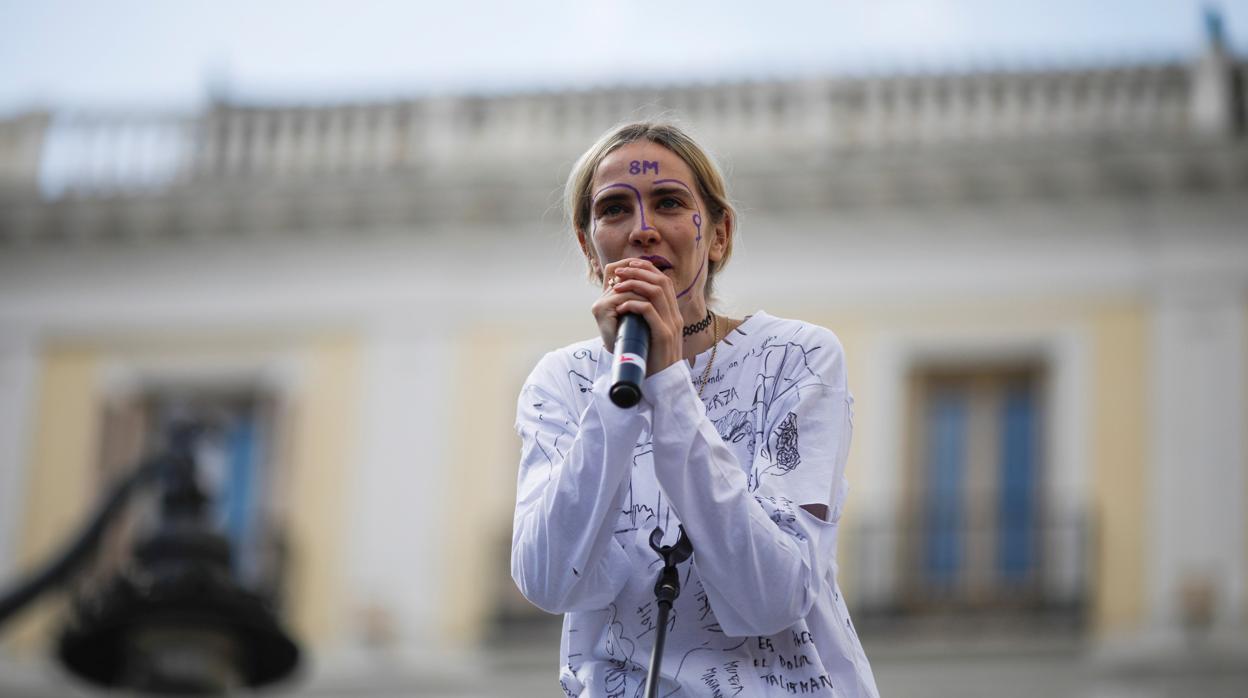 La cantante Brisa Fenoyel año pasado en el Día Internacional de la Mujer