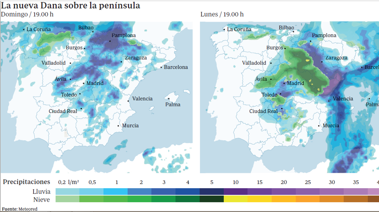 España vuelve al invierno por tres días con lluvias intensas y nevadas