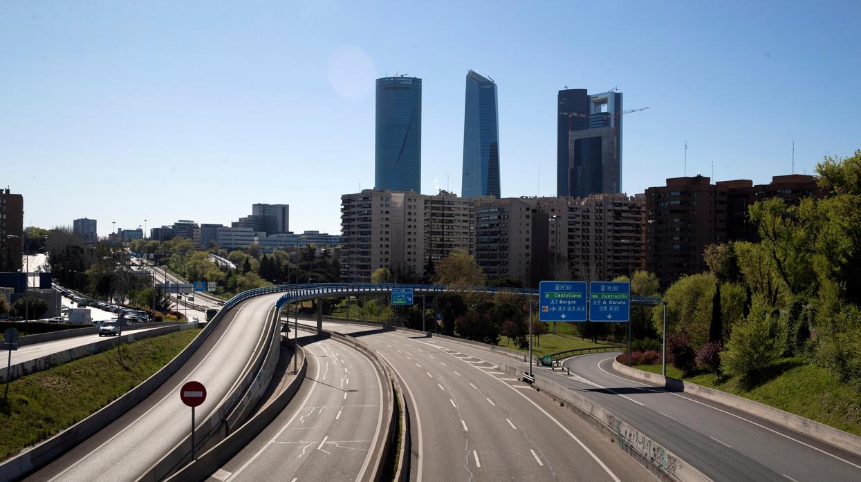 Madrid, sin tráfico estos días debido a la crisis del coronavirus. La contaminación ha caído más de un 68%