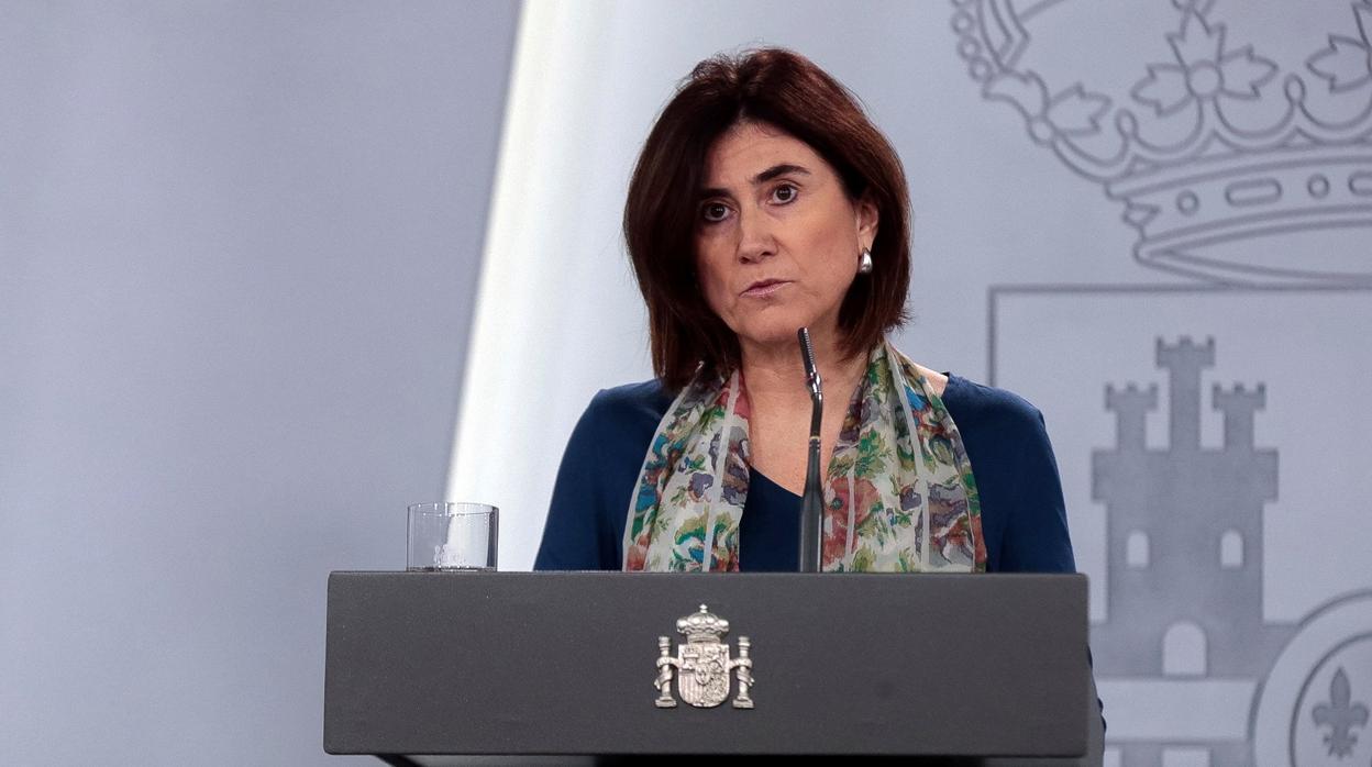 María José Sierra, del Centro de Coordinación de Alertas y Emergencias Sanitarias, durante la rueda de prensa ofrecida en el Palacio de la Moncloa