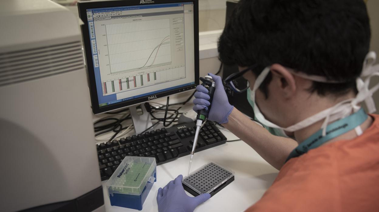 Laboratorio de microbiología, donde se hacen las pruebas del PCR para la detenciión del coronavirus