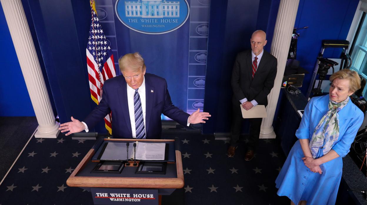 Donald Trump, durante una rueda de prensa