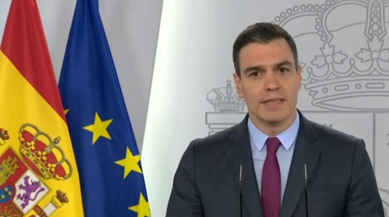 Pedro Sánchez en la rueda de prensa tras el Consejo de Ministros