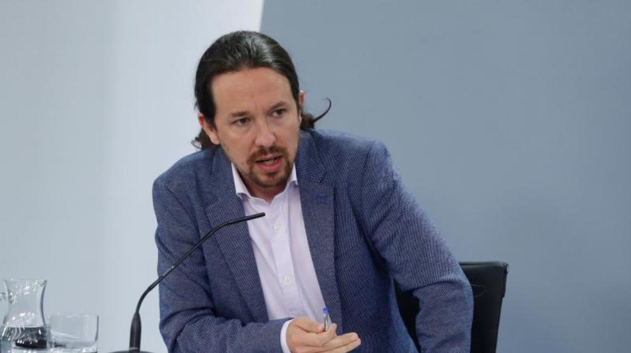 Pablo Iglesias, esta mañana en Moncloa