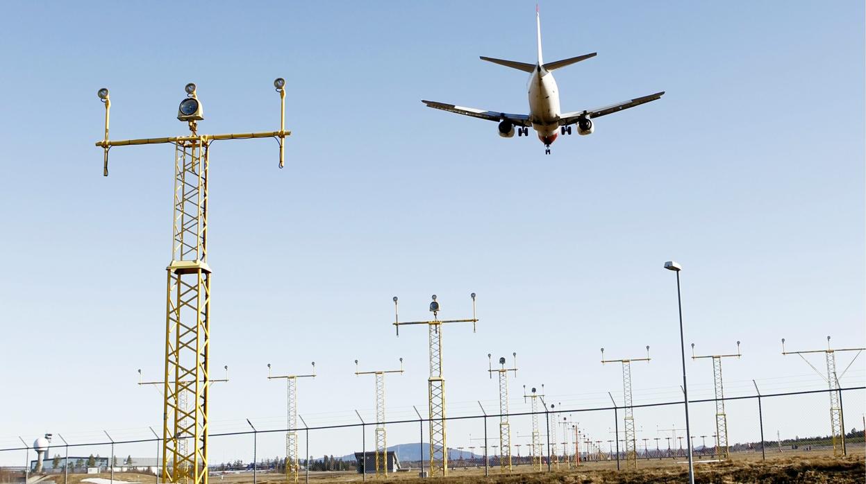 Un avión en el aeropuerto Noruego de Gardermoen, cerca de Oslo