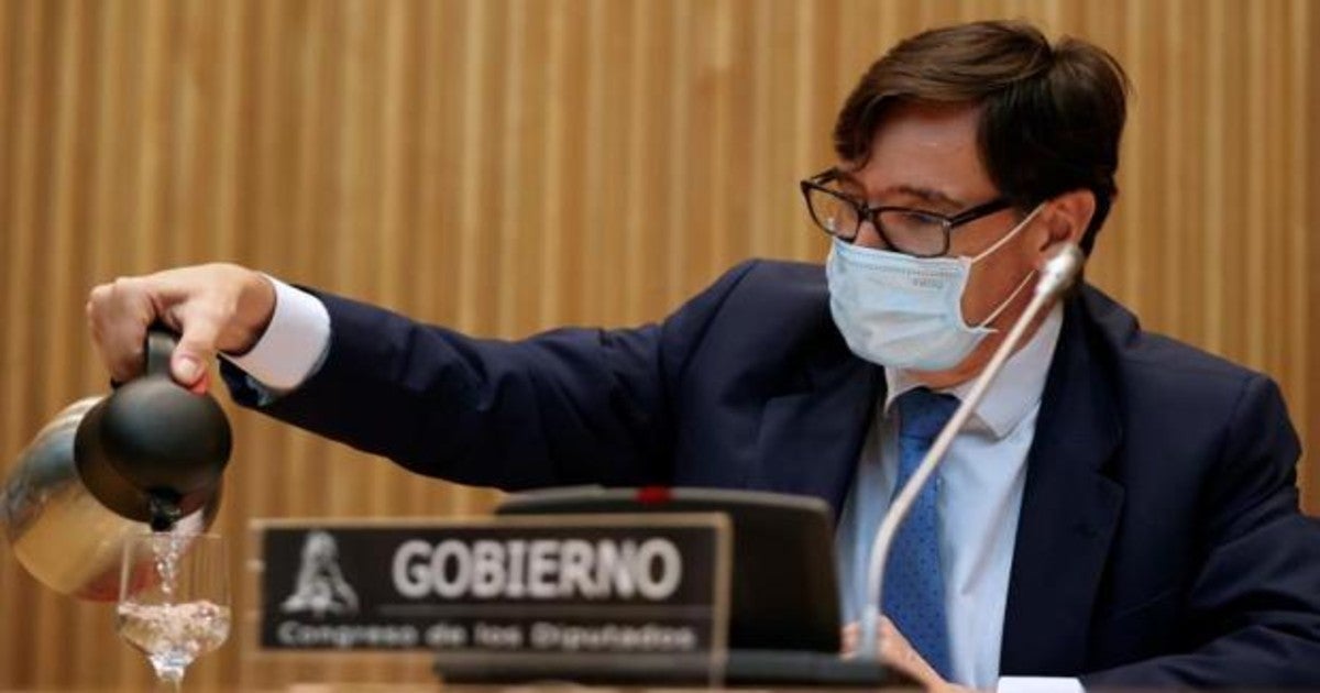 Salvador Illa, este jueves, en la Comisión de Sanidad del Congreso