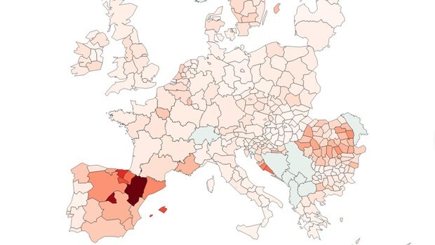 España cuenta con ocho de las diez regiones de la UE con más coronavirus