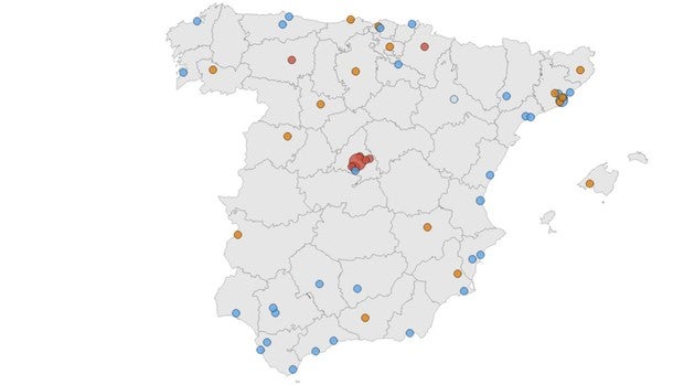 Las 28 ciudades españolas que entrarían en «alerta máxima» por Covid-19, según el criterio francés