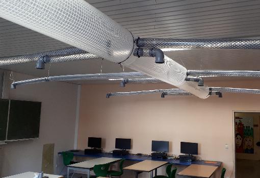 Imagen de la clase con el sistema de filtrado ya instalado