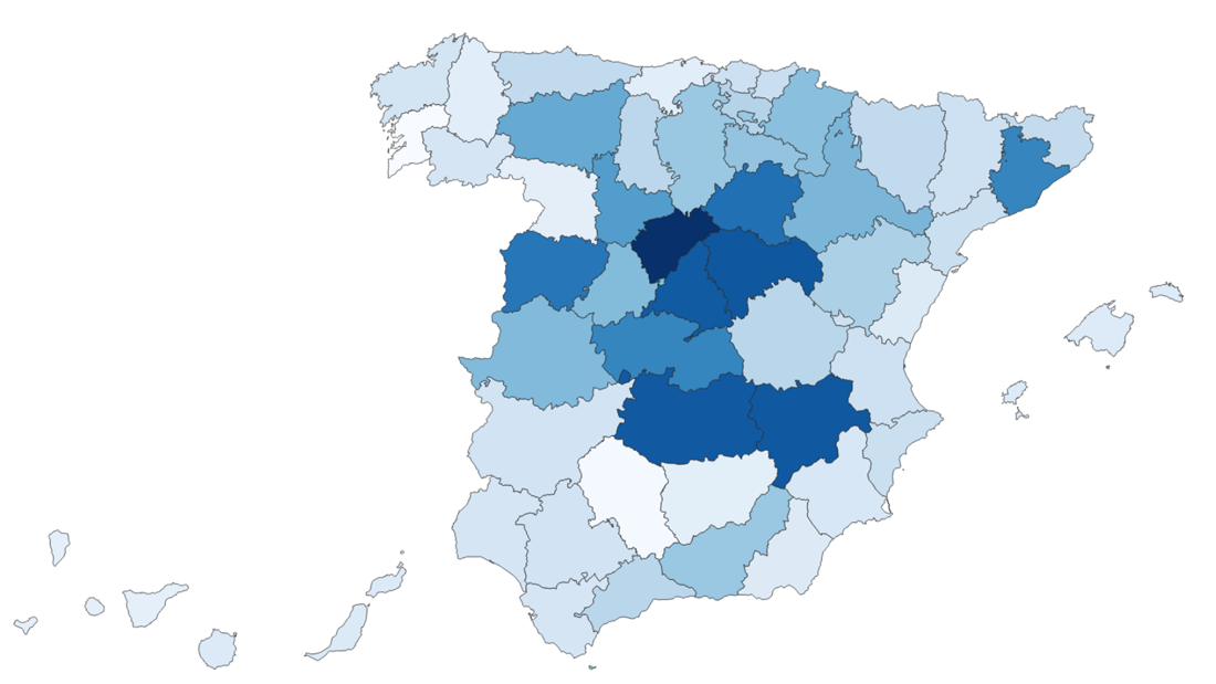 ¿Efecto del coronavirus?: las provincias donde más ha aumentado la mortalidad en 2020