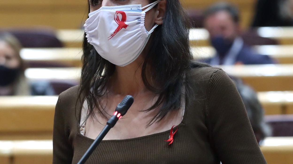 Irene Montero, esta tarde en el Senado