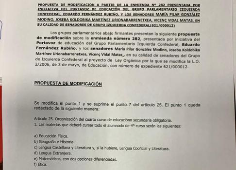 Propuesta de Más Madrid para introducir Ética en 4º de la ESO
