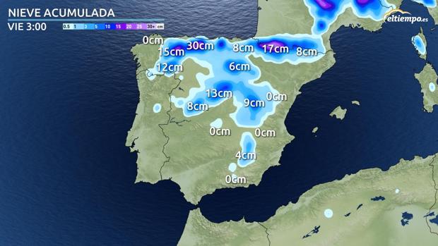 Estas son las 22 provincias que tendrán nevadas esta Nochevieja