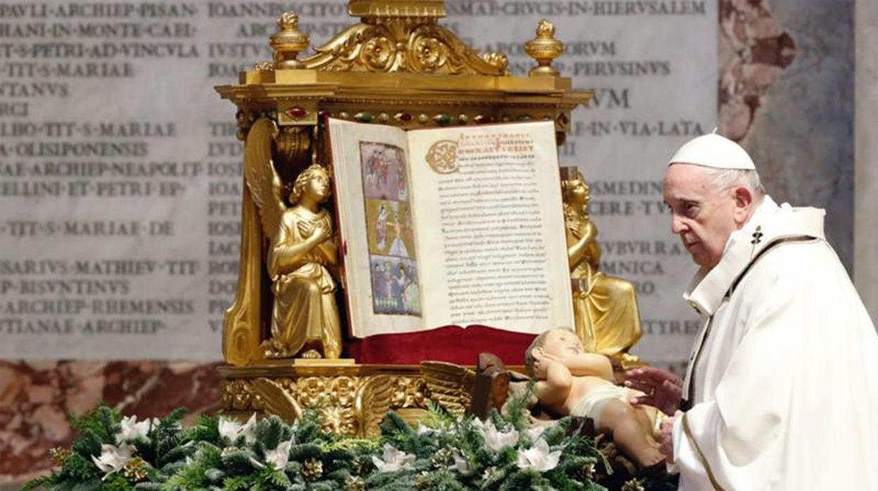 El Papa Francisco este miércoles en la basílica de San Pedro