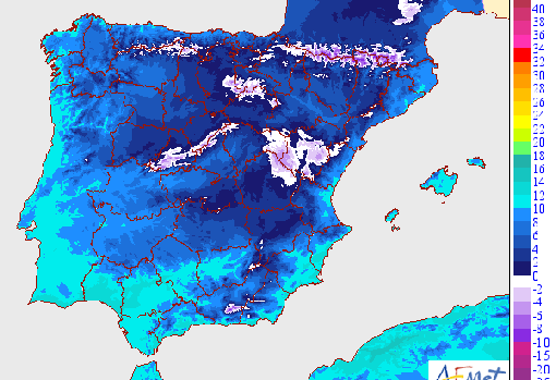 Máximas previstas para este lunes